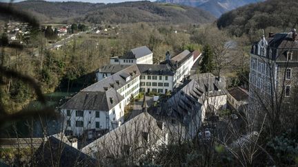 L'établissement catholique béarnais Notre-Dame-de-Bétharram, à Lestelle-Bétharram (Pyrénées-Atlantiques), le 20 février 2025. (QUENTIN TOP / HANS LUCAS / AFP)