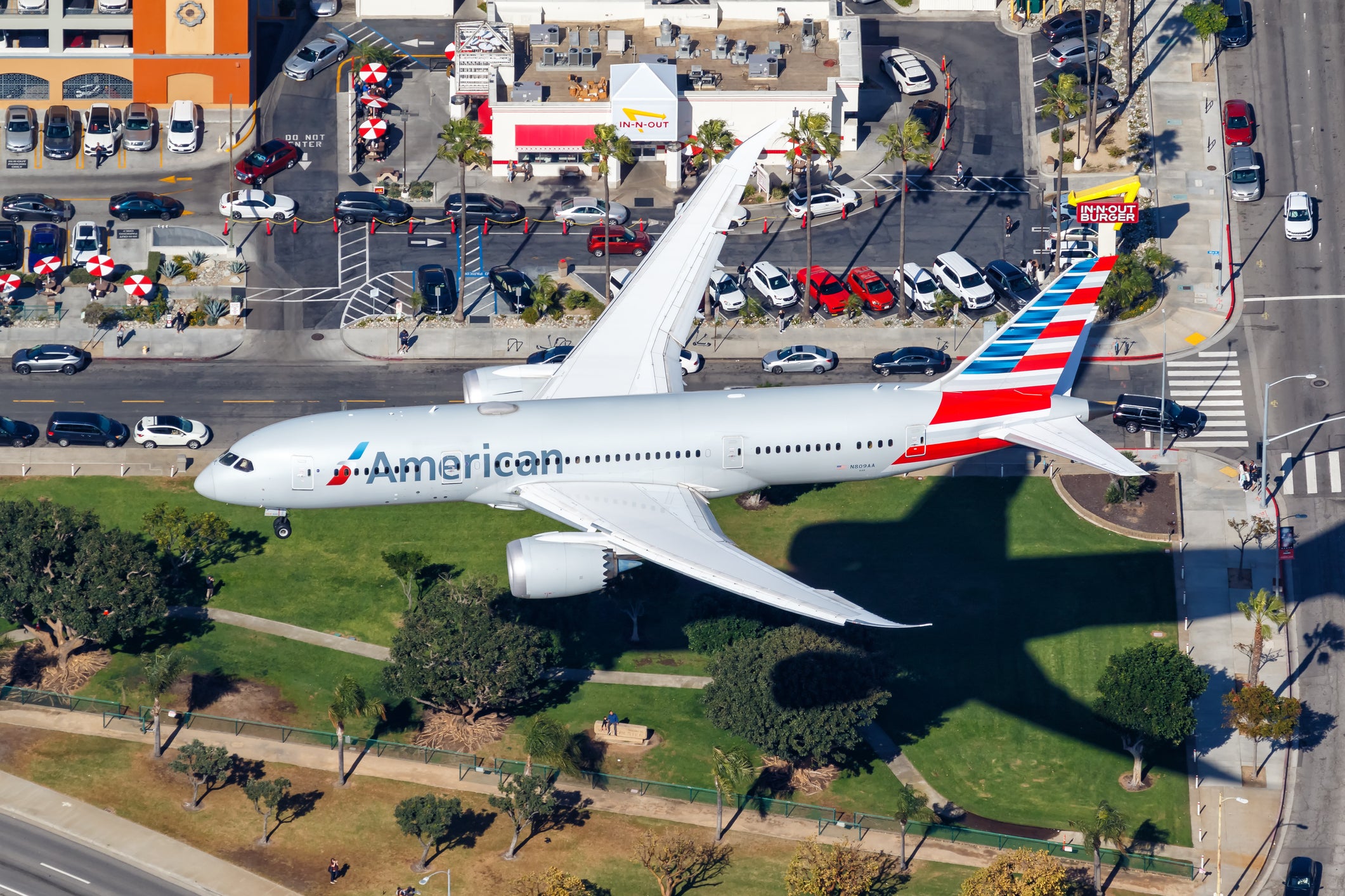 Avion American Airlines Boeing 787-8 Dreamliner à l'aéroport de Los Angeles