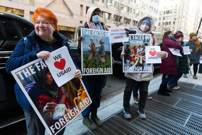 Manifestation d'employés d'Usaid à Washington, 21 février 2025