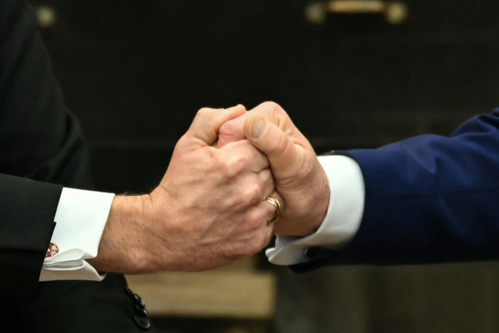 Trump et Macron à leur réunion