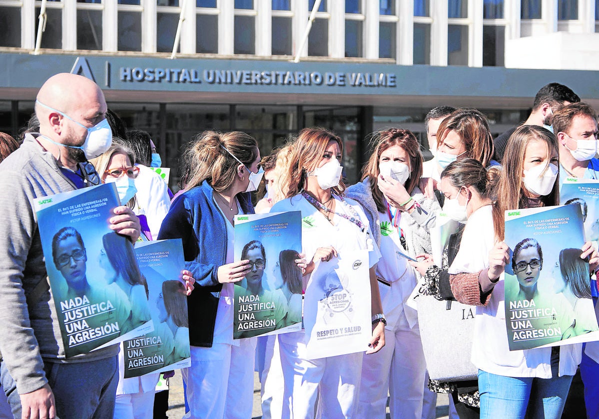 Protestation des soignants à l'Hôpital Universitaire de Valme
