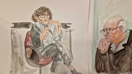 L'ex-épouse de Joël Le Scouarnec s'exprime au tribunal de Vannes (Morbihan), le 25 février 2025. (ELISABETH DE POURQUERY / FRANCEINFO)