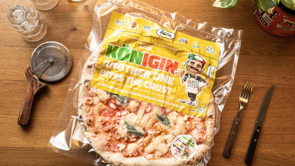 Une Tiefkühlpizza der Sorte „Die Königin