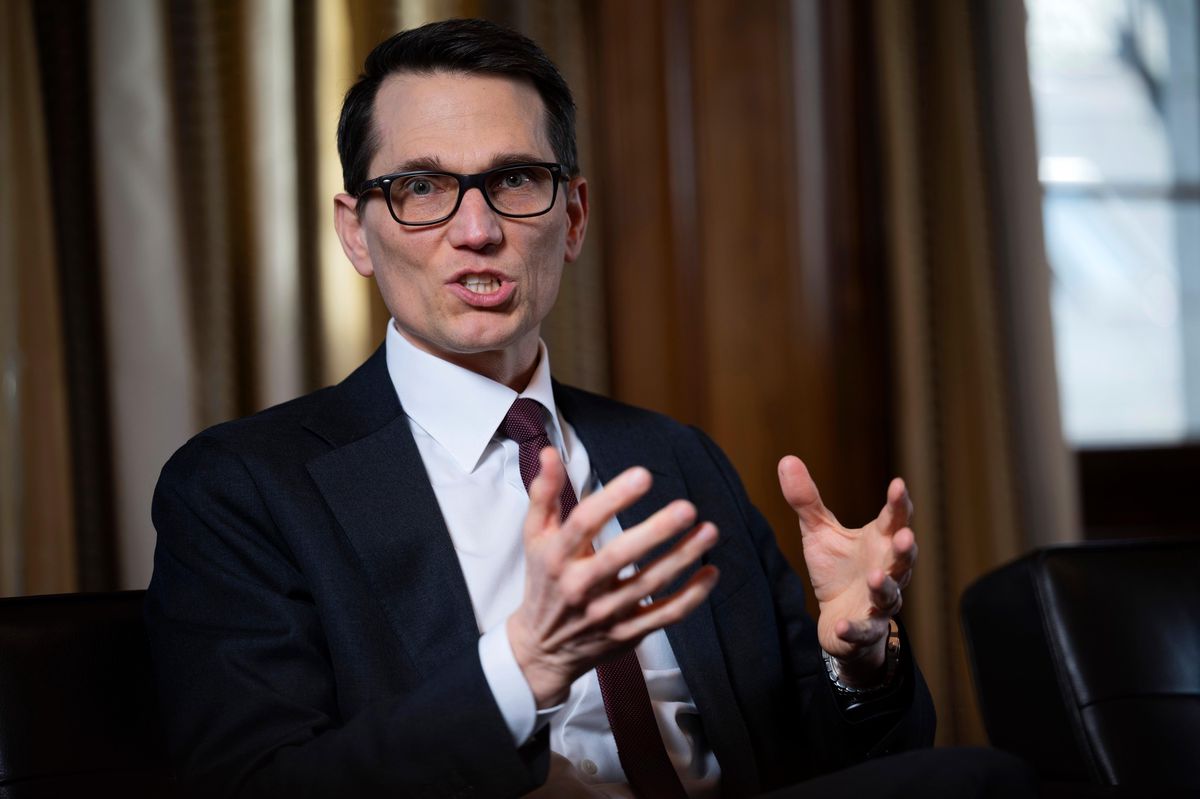 Martin Schlegel lors d'un entretien à la Nationalbank