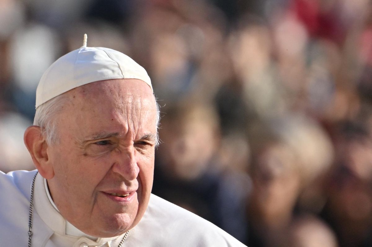 Le pape François lors de l’audience générale hebdomadaire le 19 octobre 2022 sur la place Saint-Pierre au Vatican.