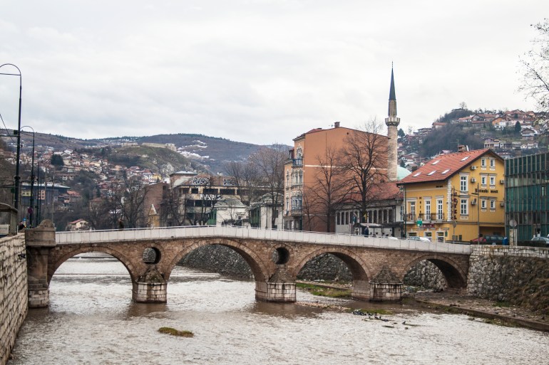 Le pont latin à Sarajevo, site de l'assassinat de l'archiduc François Ferdinand en 1914