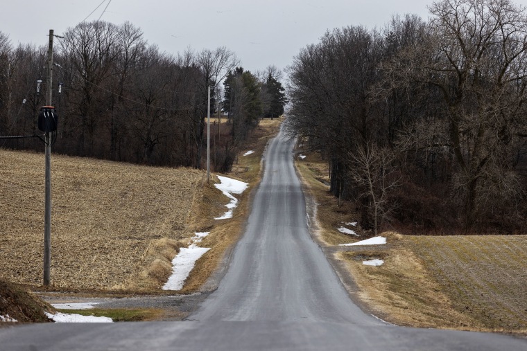Route Payne dans le comté de Yates, N.Y.