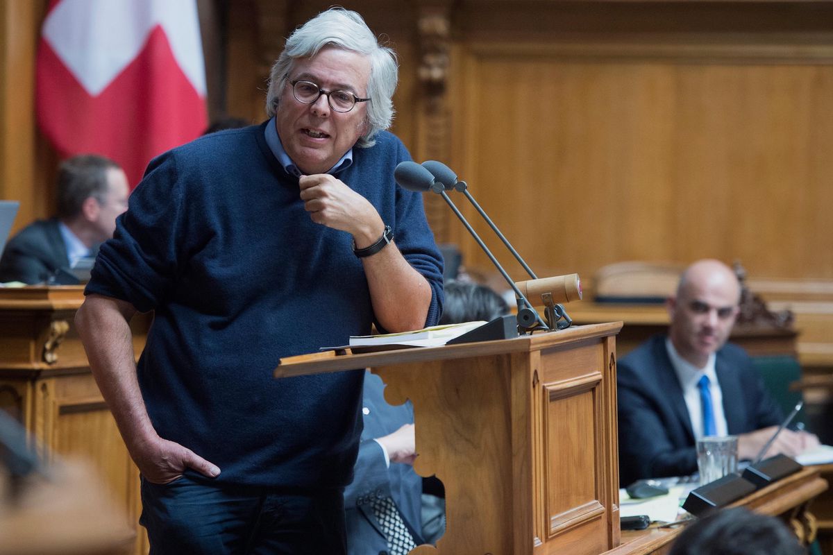 Andreas Gross discutant avec Alain Berset