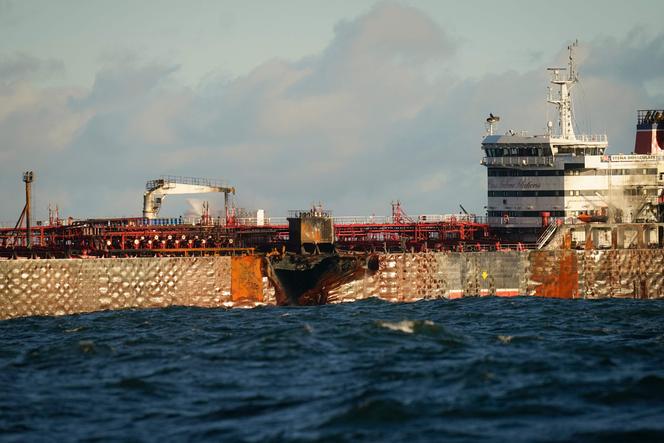Le pétrolier « Stena Immaculate », au large de Withernsea, à l’est de l’Angleterre, le 12 mars 2025