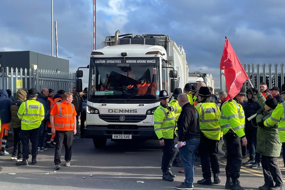 Accumulation de déchets à Birmingham