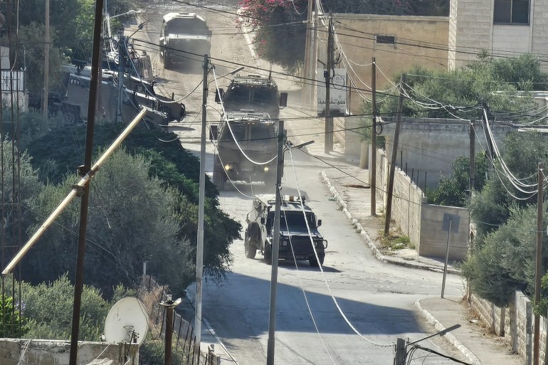 Présence militaire intense dans les rues de la ville de Jenin.