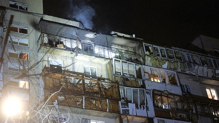 Destruction à Kiev après les attaques de drones russes