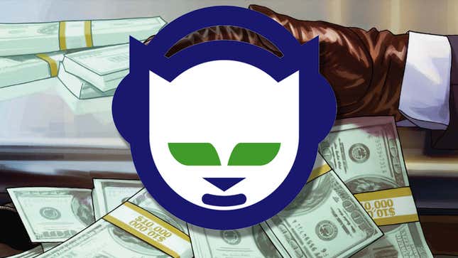 Logo de Napster devant de l'argent