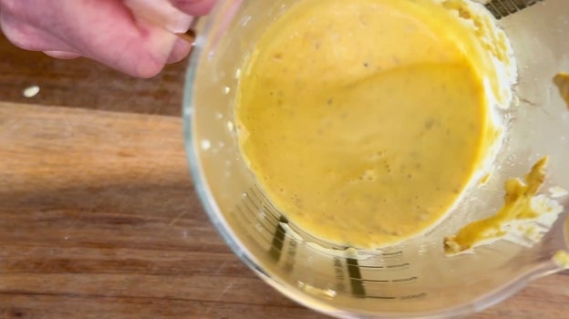 Texture de la mayonnaise nutritive