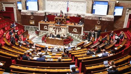 L'Assemblée nationale à Paris, le 7 avril 2025. (QUENTIN DE GROEVE / HANS LUCAS / AFP)