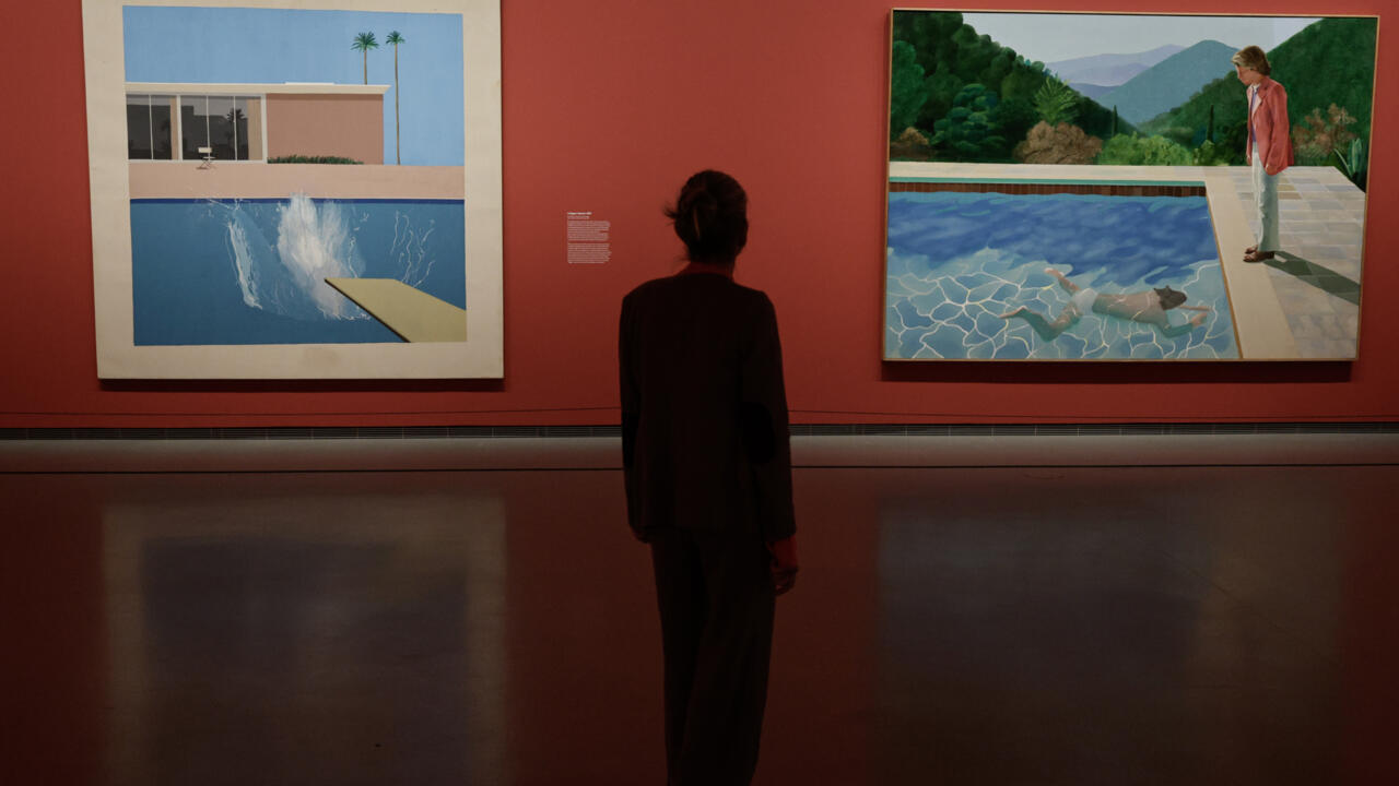 Exposition de David Hockney à la fondation Louis Vuitton, à Paris, le 7 avril 2025