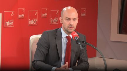 Jean-Noël Barrot, le ministre des Affaires étrangères, invité de France Inter, le 16 avril 2025. (FRANCE INTER / RADIO FRANCE)