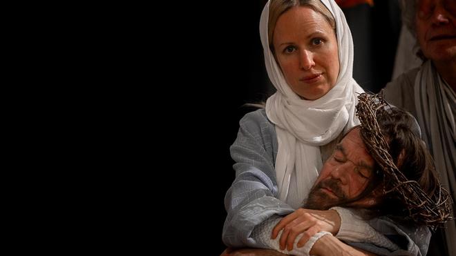 La représentation de la passion de Jésus lors des Passionsspiele à Großenlüder en Osthessen