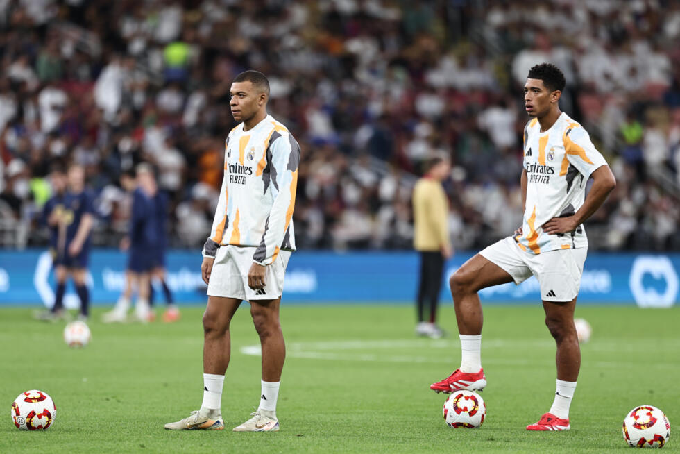 Kylian Mbappé et Jude Bellingham lors d'une précédente rencontre entre Real Madrid et FC Barcelone