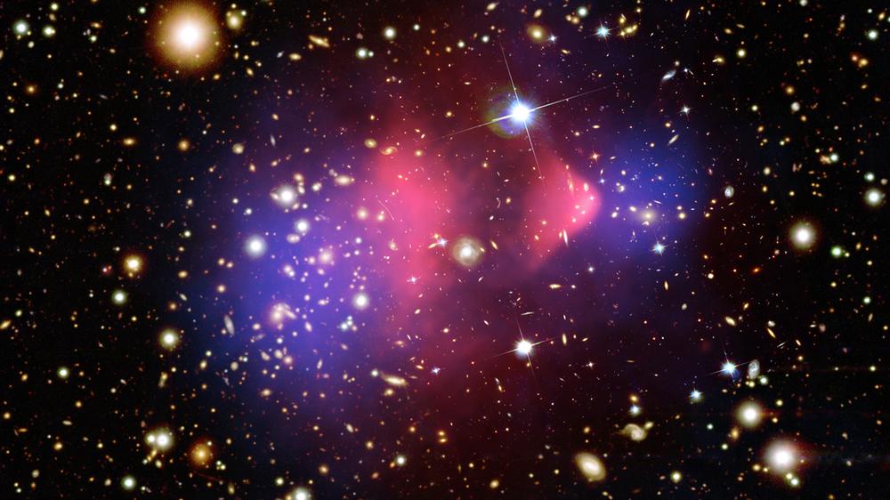 Dunkle Materie im Galaxienhaufen Bullet Cluster