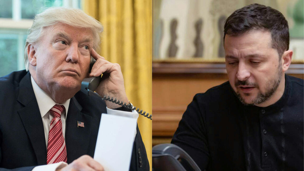 Donald Trump et Volodymyr Zelensky en discussion