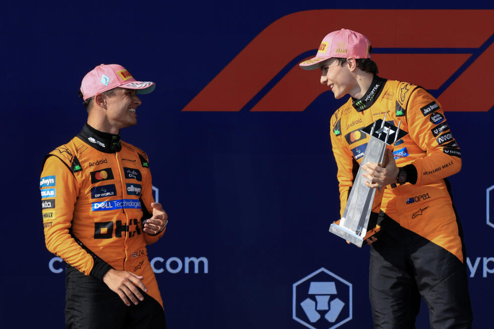 Oscar Piastri et Lando Norris célèbrent leur doublé McLaren à Miami