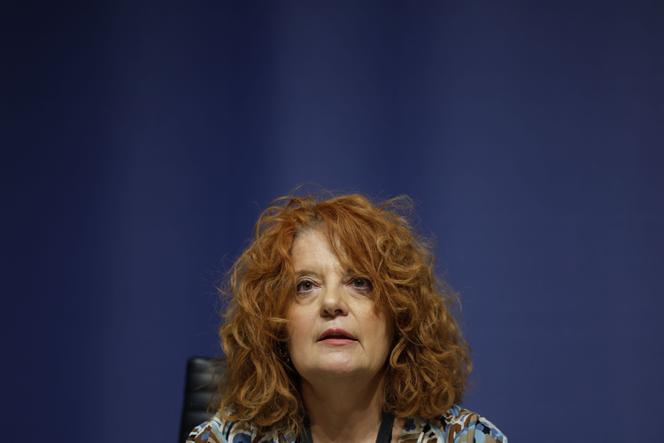 La procureure de la République de Paris, Laure Beccuau, lors d’une conférence de presse, le 3 mai 2025.