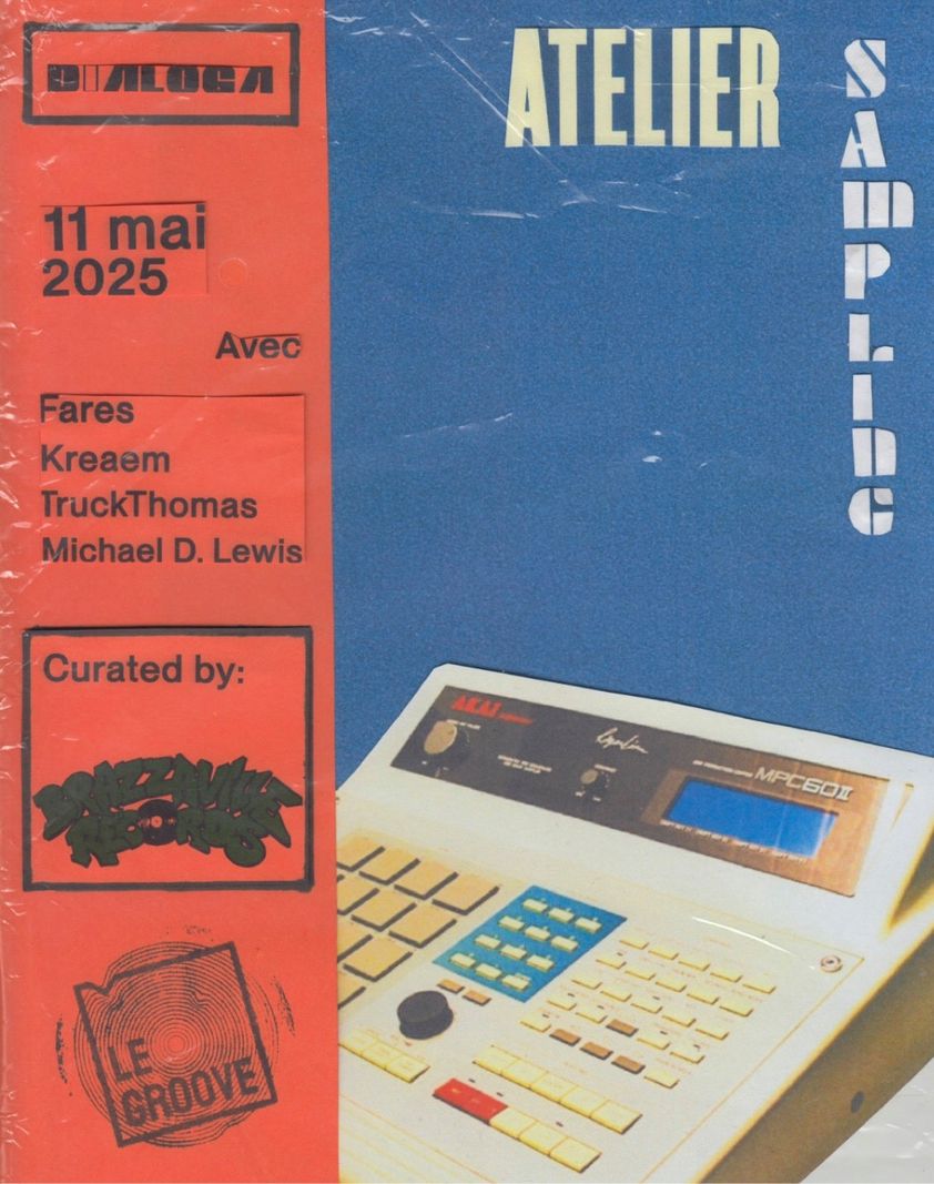 Affiche d’un atelier de sampling avec un échantillonneur blanc.