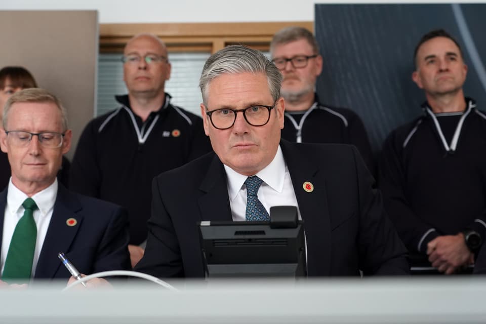 Keir Starmer lors de l'annonce à Jaguar Land Rover