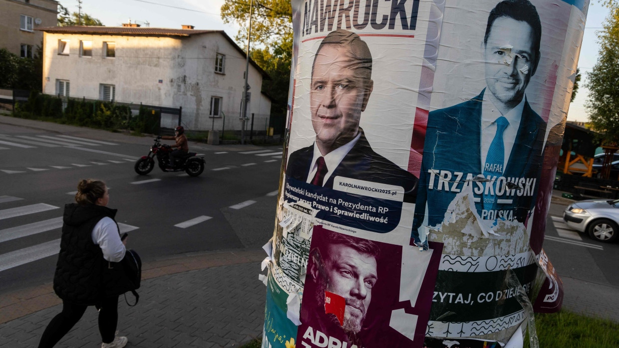 Les candidats des camps opposés en Pologne