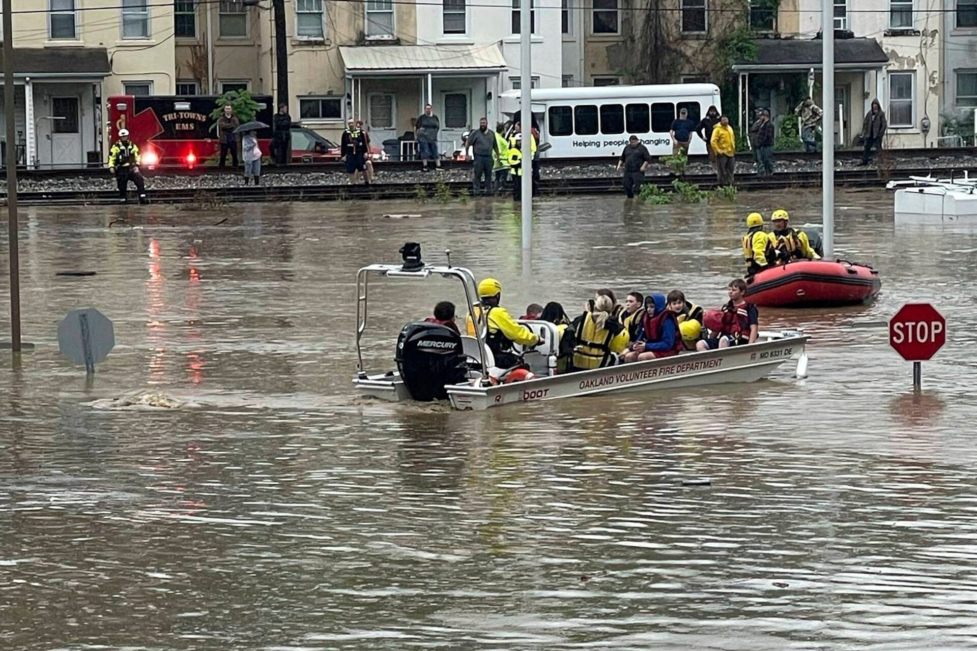 Inondations dans le Maryland, comté d'Allegany