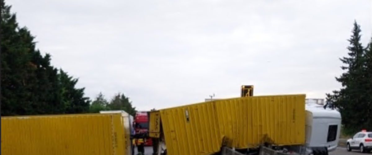 Accident sur l'A7 avec véhicule en intervention
