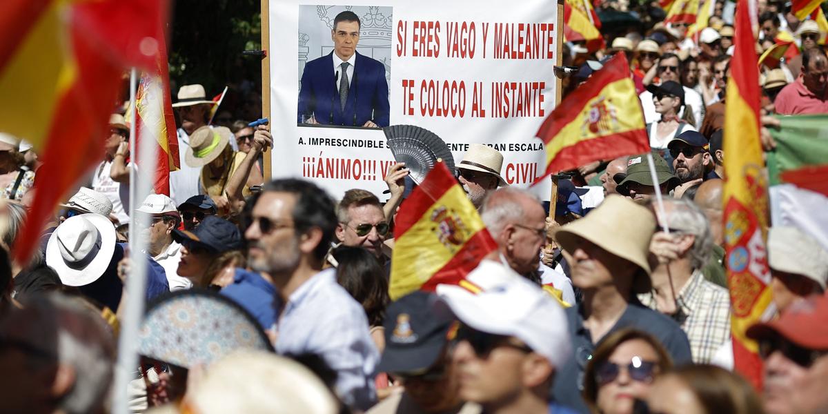 Manifestation en Espagne contre Pedro Sanchez