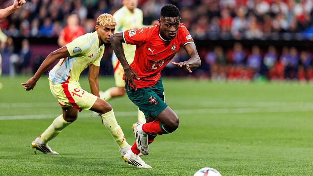 Nuno Mendes and Lamine Yamal