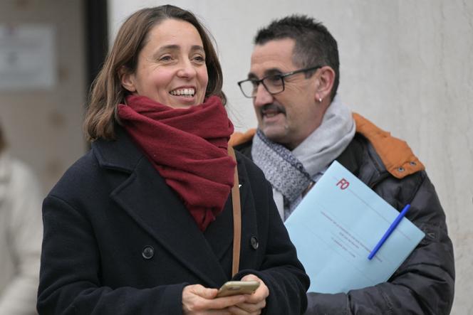 Sophie Binet, la secrétaire générale de la CGT, et Frédéric Souillot, secrétaire général de FO, à Paris, le 17 janvier 2025.