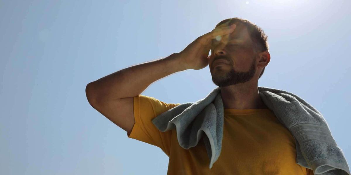 Peau rouge après exposition au soleil