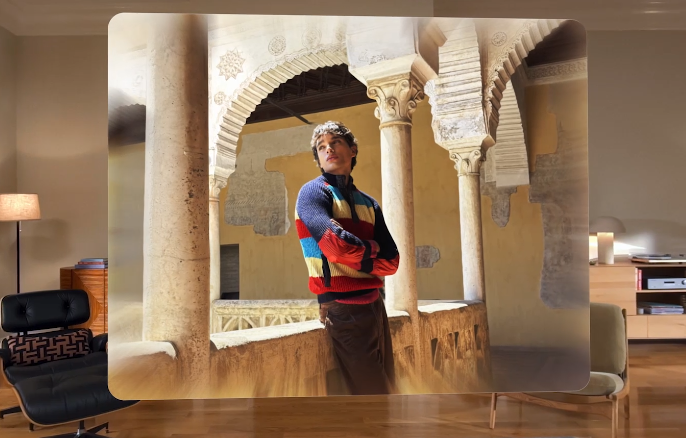 Scènes spatiales du casque Vision Pro