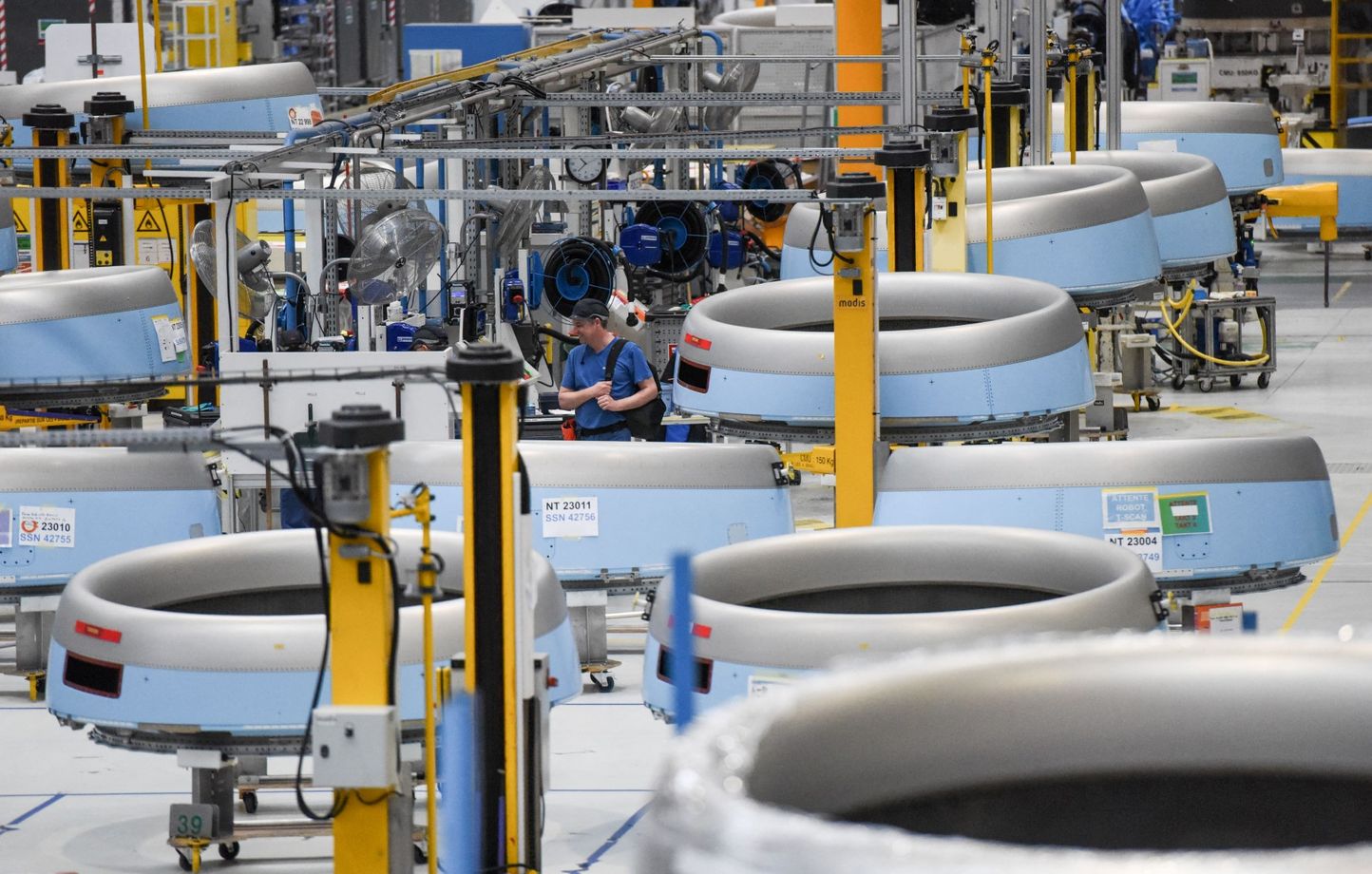 Production de l'Airbus A350 à Bouguenais