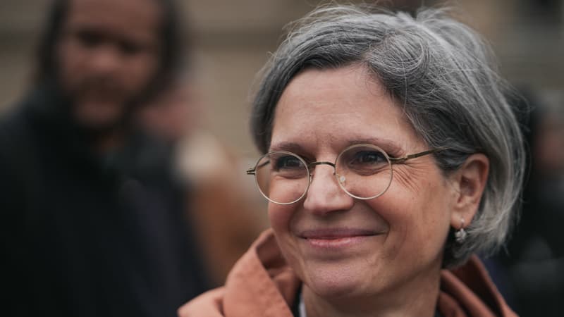Sandrine Rousseau à Carcassonne le 28 mars 2025 - IDRISS BIGOU-GILLES / AFP