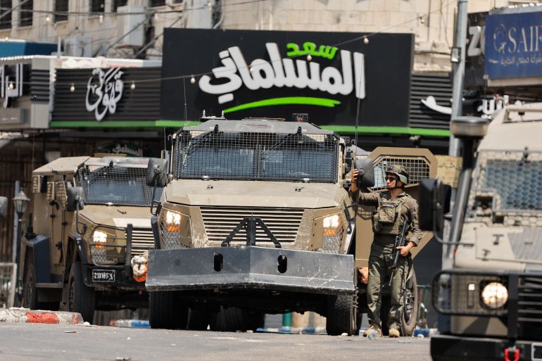 Soldat israélien lors d'un raid à Naplouse