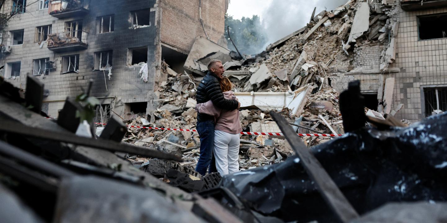 Dégâts d'une attaque russe à Kiev