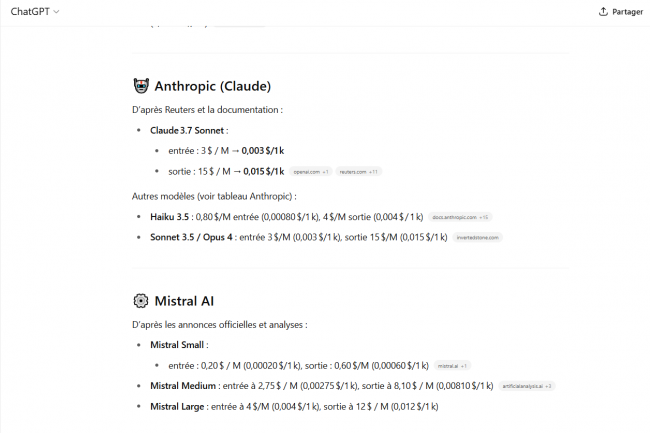 Les tarifs au token ont été adoptés par tous les fournisseurs de LLM en mode SaaS. (Crédit S.L.) Les tarifs au token ont été adoptés par tous les fournisseurs de LLM en mode SaaS. (Crédit S.L.)