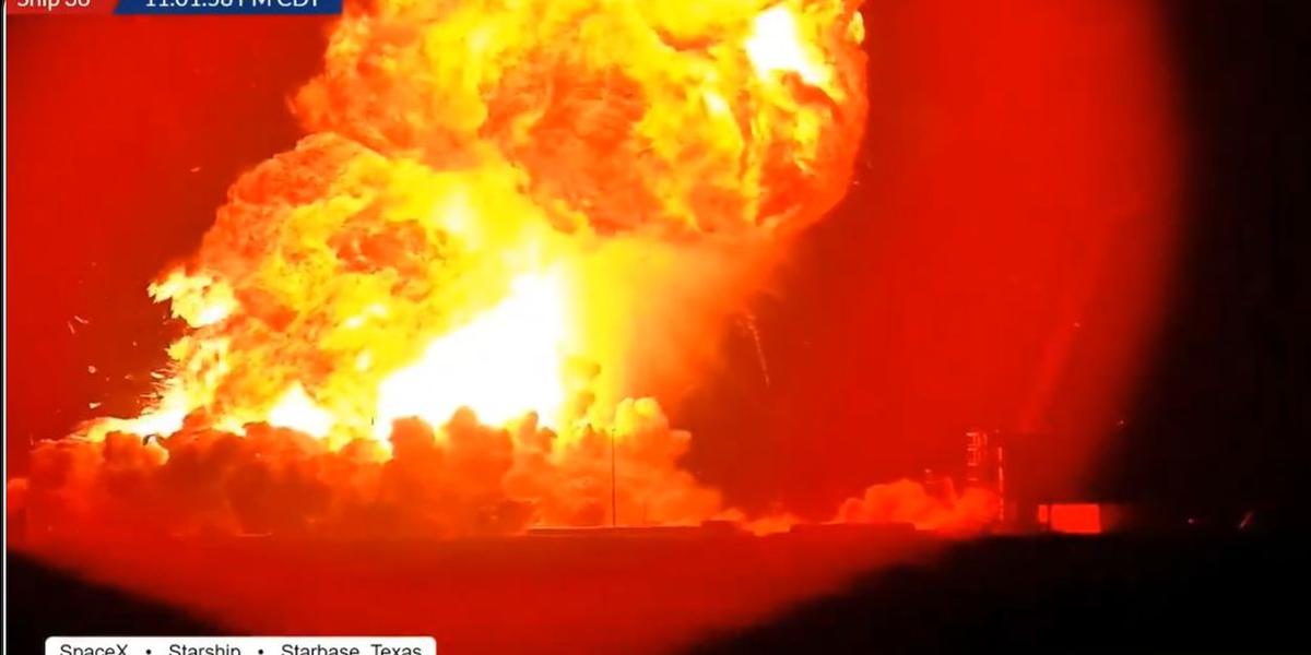 Fusée Starship lors d’un lancement SpaceX