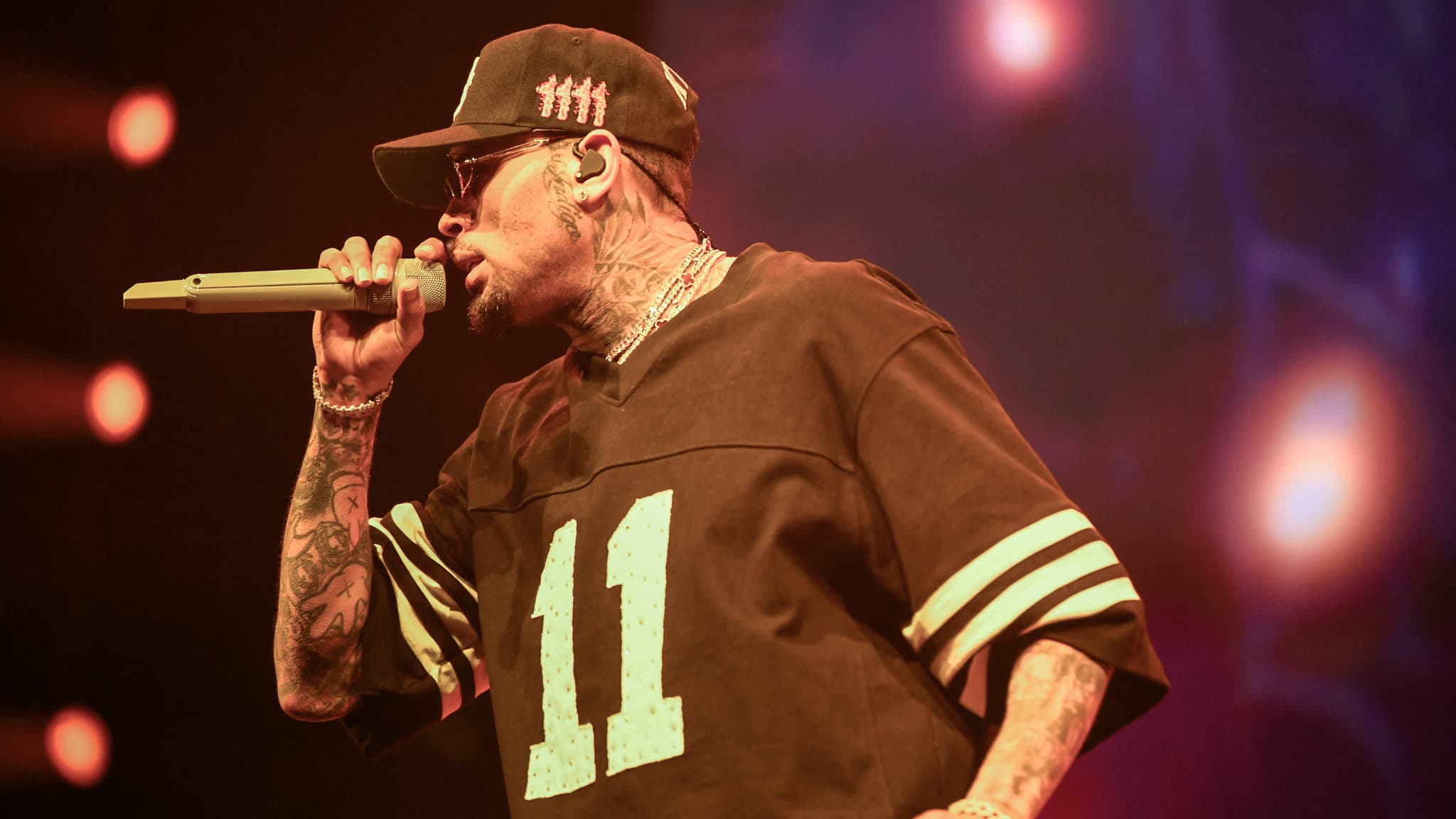 Chris Brown en audience à Londres