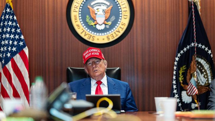 Le président américain Donald Trump à la Maison Blanche le 22 juin 2025, après l’attaque menée contre les sites nucléaires iraniens.