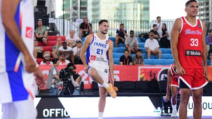 Franck Seguela lors de la coupe du monde de basket 3x3, le 24 juin 2025. (AFP)