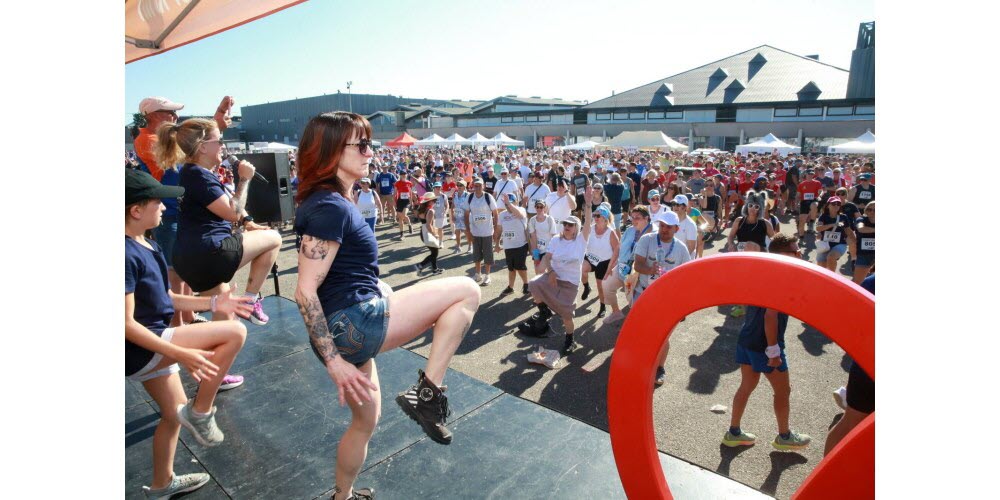 Échauffement des participants