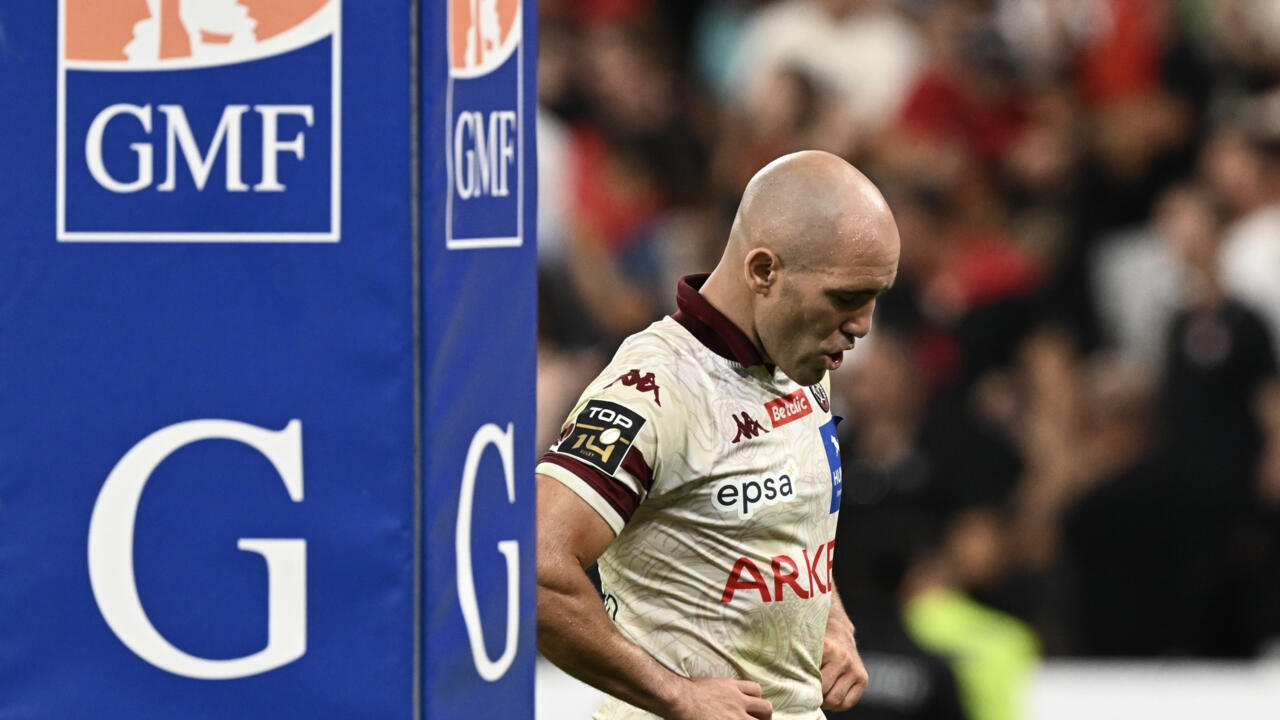 Le demi de mêlée et buteur de Bordeaux-Bègles Maxime Lucu après la défaite face au Stade Toulousain (39-33) en finale du Top 14, le 28 juin 2025 au Stade de France