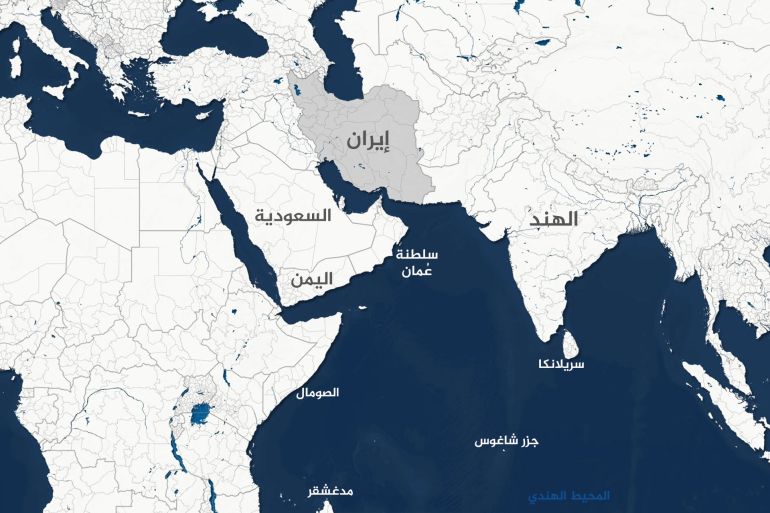 Carte géographique de l'Iran