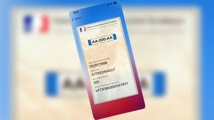 Un exemple d'un certificat d'immatriculation numérique, disponible depuis le 30 juin 2025. (CAPTURE D'ECRAN / MINISTERE DE L'INTERIEUR)